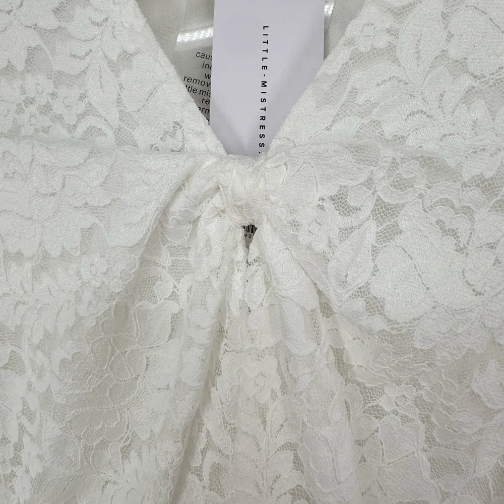 Little Mistress Lacing Down the Aisle Midaxi Dress size US 4 Long Sleeves Modest - Picture 5 of 16